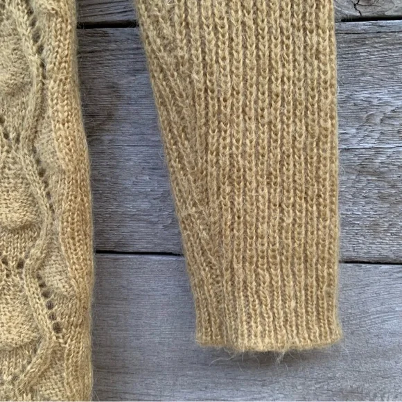 Elsamanda Anthropologie Cowl Neck Sweater Womens M Mohair Textured Sheer Italy - Picture 8 of 16